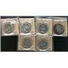 Lot of six ICCS graded silver dollars. 