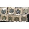 Image 1 : Lot of eight ICCS MS62 graded silver do