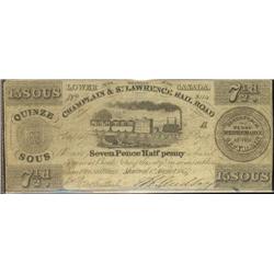 Champlain & St.Lawrence Rail road scrip
