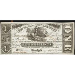 MU-6  $1  (5 shillings)  1848  District