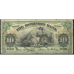 The Dominion Bank  $10 1910   732463  L