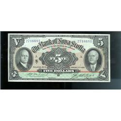 The Bank of Nova scotia,  $5  1929   CH