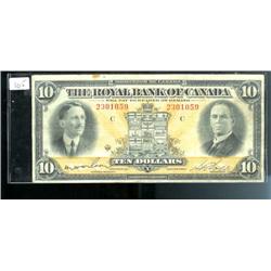 The Royal Bank of Canada  $10  1927  W