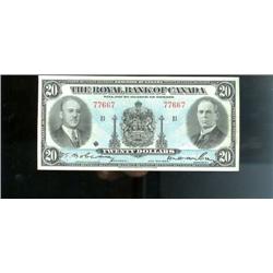 The Royal Bank of Canada  $20  1935  l