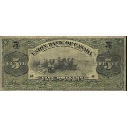 The Union Bank of Canada  1907  $5  QU