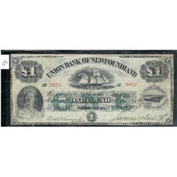 Union Bank of Newfoundland  1 pound  18