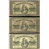 Image 1 : Lot of three 1870 shinplasters.  Includ