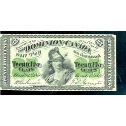 DC-1b  1870  25 cents  shinplasters  