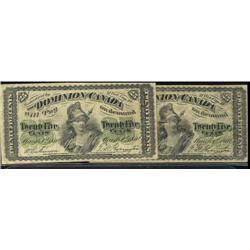 DC-1c  1870  25 cents  shinplasters  