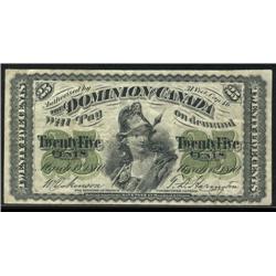 DC-1c  1870  25 cents shinplaster  ab