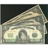 Image 1 : Lot of three different 1917 $1 notes. I