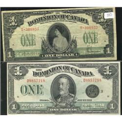 DC-23b  1917  $1,  DC-25n  1923  $1  B