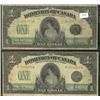 Image 1 : Lot of two different 1917 $1 notes. Inc
