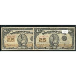 DC-24a and 24b  1923  25 cents  shinpl