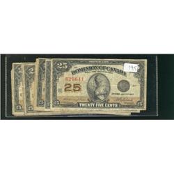 Lot of 12 shinplasters dated 1923.  DC-