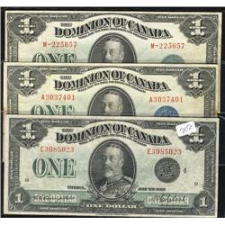Lot of three nice 1923 banknotes includ