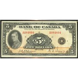 BC-5  1935  $5  English text  A084894  