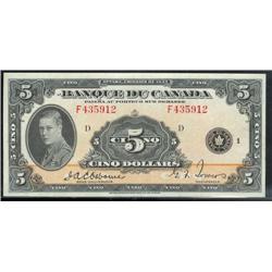 BC-6  1935  $5  French text  F435912  A