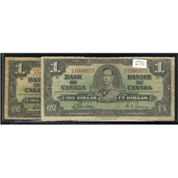 BC-21b  1937  $1 Narrow panel H/A7639