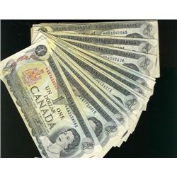 Large lot of 18 replacement 1973 $1 not