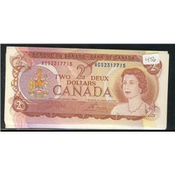 BC-47b  1974  $2  Crow-Bouey.  Lot of 2