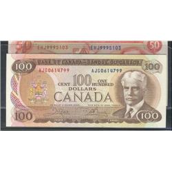 BC-51b 1975  $50 and BC-52b 1975  $100 