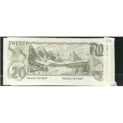 Lot of four 1979  $20 sequential notes 