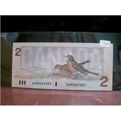 BC-55a  1986  $2  AUN3067027  Uncircula