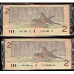 Original bundle of 200 consecutive 1986