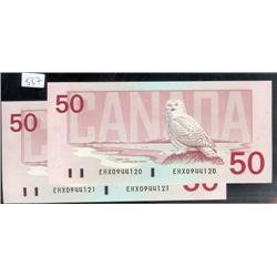 Lot of 2 consecutive BC-59aA  1988  $50