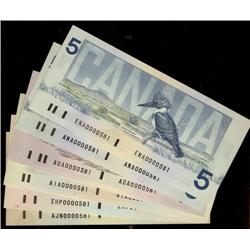 1986-1991 LOW SERIAL matched set 000058