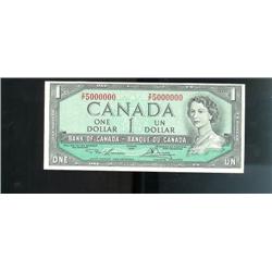 Million numbered note Z/F5000000  $1 