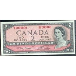 Million numbered note O/G7000000  $2 