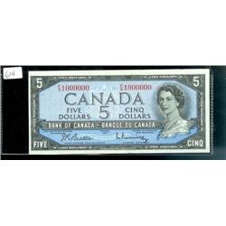 Million numbered note F/S1000000  $5 