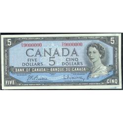 Million numbered note D/X9000000  $5 