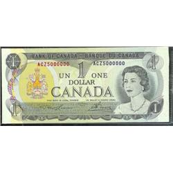 Million numbered note ACZ5000000  $1 