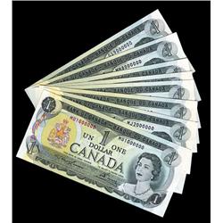 Complete set of 1973 $1 1000000 to 9000