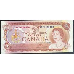 Million numbered note ARE6000000  $2 