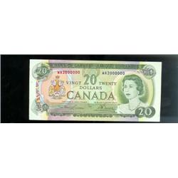 Million numbered note WA2000000  $20 