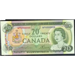 Million numbered note WP4000000  $20 