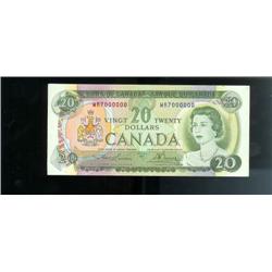 Million numbered note WR7000000  $20 