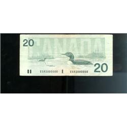 Million numbered note ESR2000000  $20