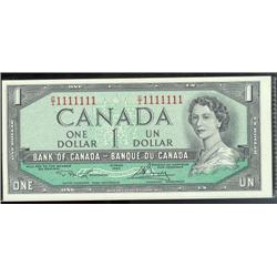 One digit SOLID numbered RADAR note 