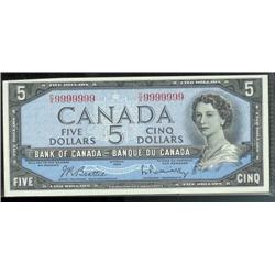 One digit SOLID numbered RADAR note 