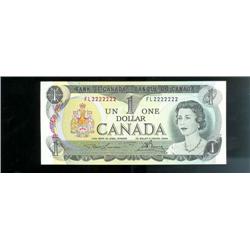 One digit SOLID numbered RADAR note 