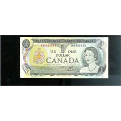 One digit SOLID numbered RADAR note 