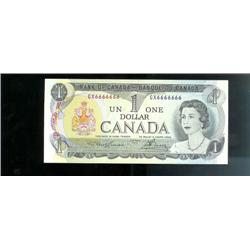 One digit SOLID numbered RADAR note 
