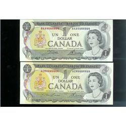 A pair of One digit SOLID numbered RA