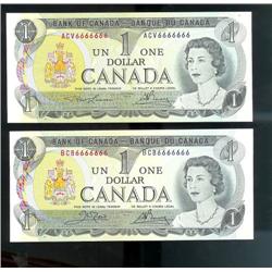 A pair of One digit SOLID numbered RA