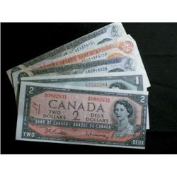 An interesting lot of 5 notes with all 